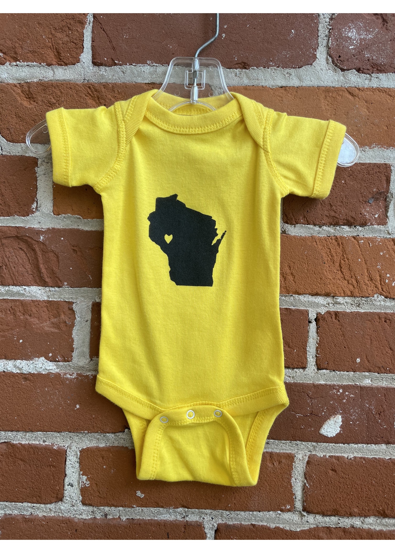 Tangled Up In Hue Wisconsin Love Baby Body Suit