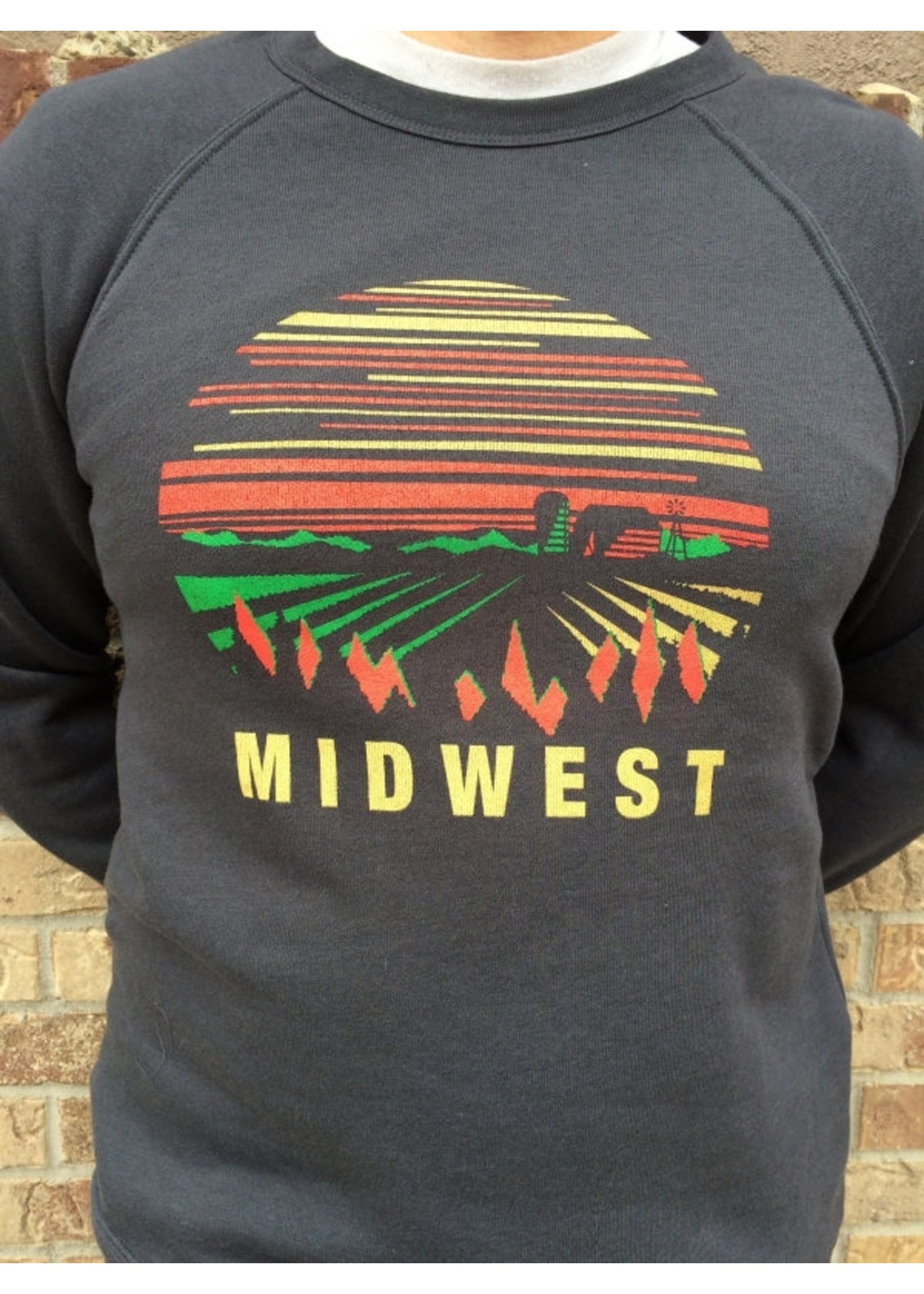 Tangled Up In Hue Midwest Adult Crew Neck Sweatshirt (Bella)