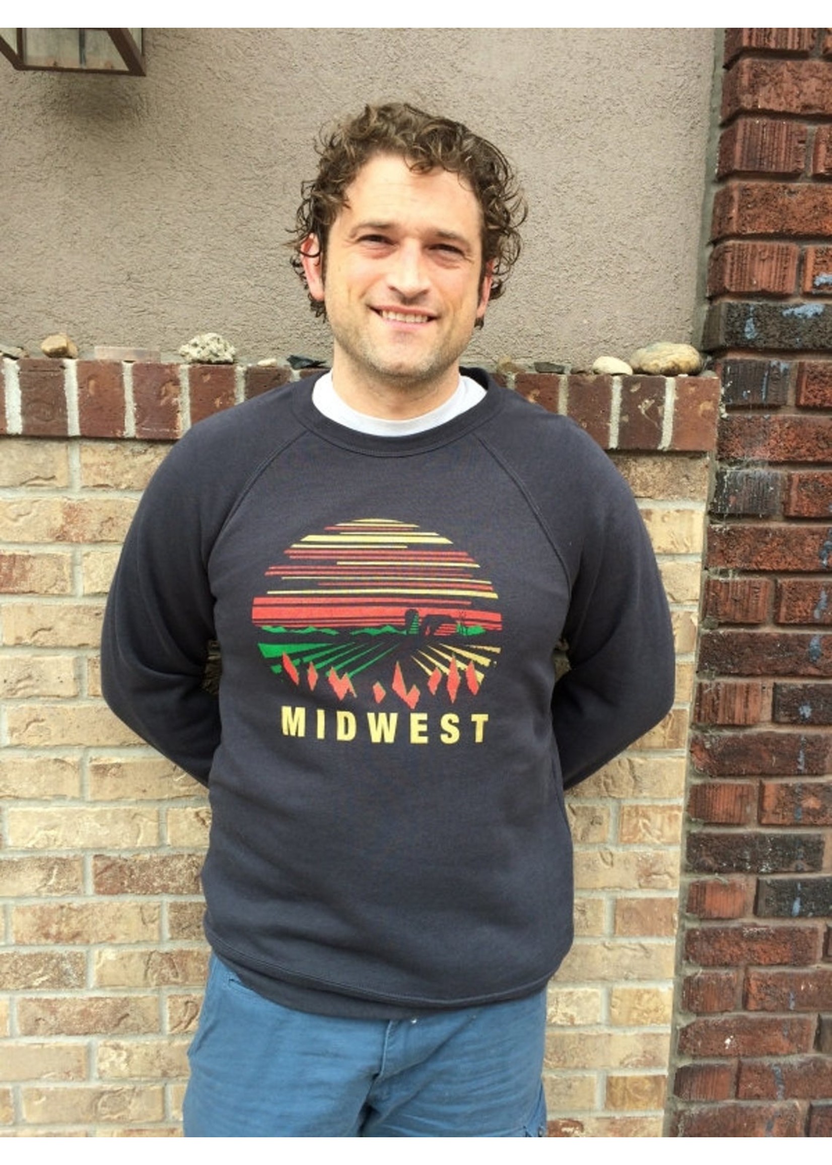 Midwest Adult Crew Neck Sweatshirt - Tangled Up In Hue