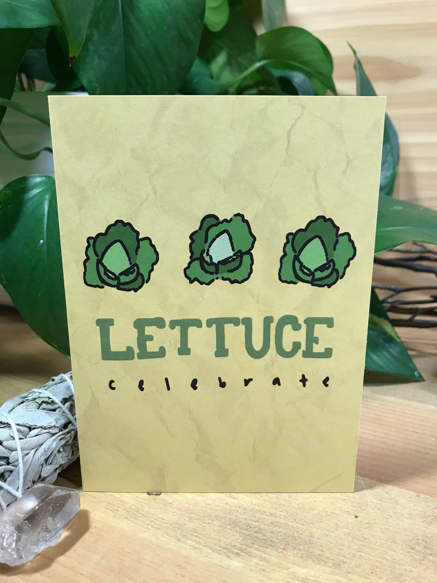 Greeting Card Lettuce Celebrate Tangled Up In Hue