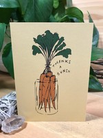 Greeting Card - Thanks A Bunch - Carrot