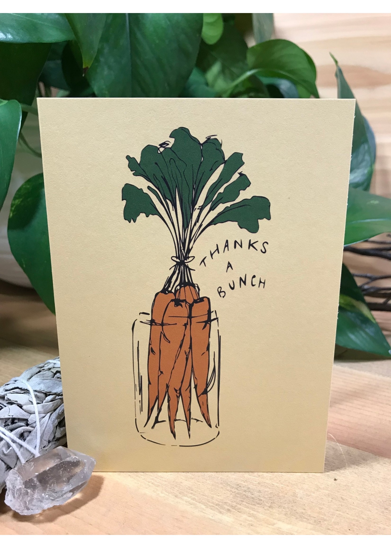 Tangled Up In Hue Greeting Card - Thanks A Bunch - Carrot