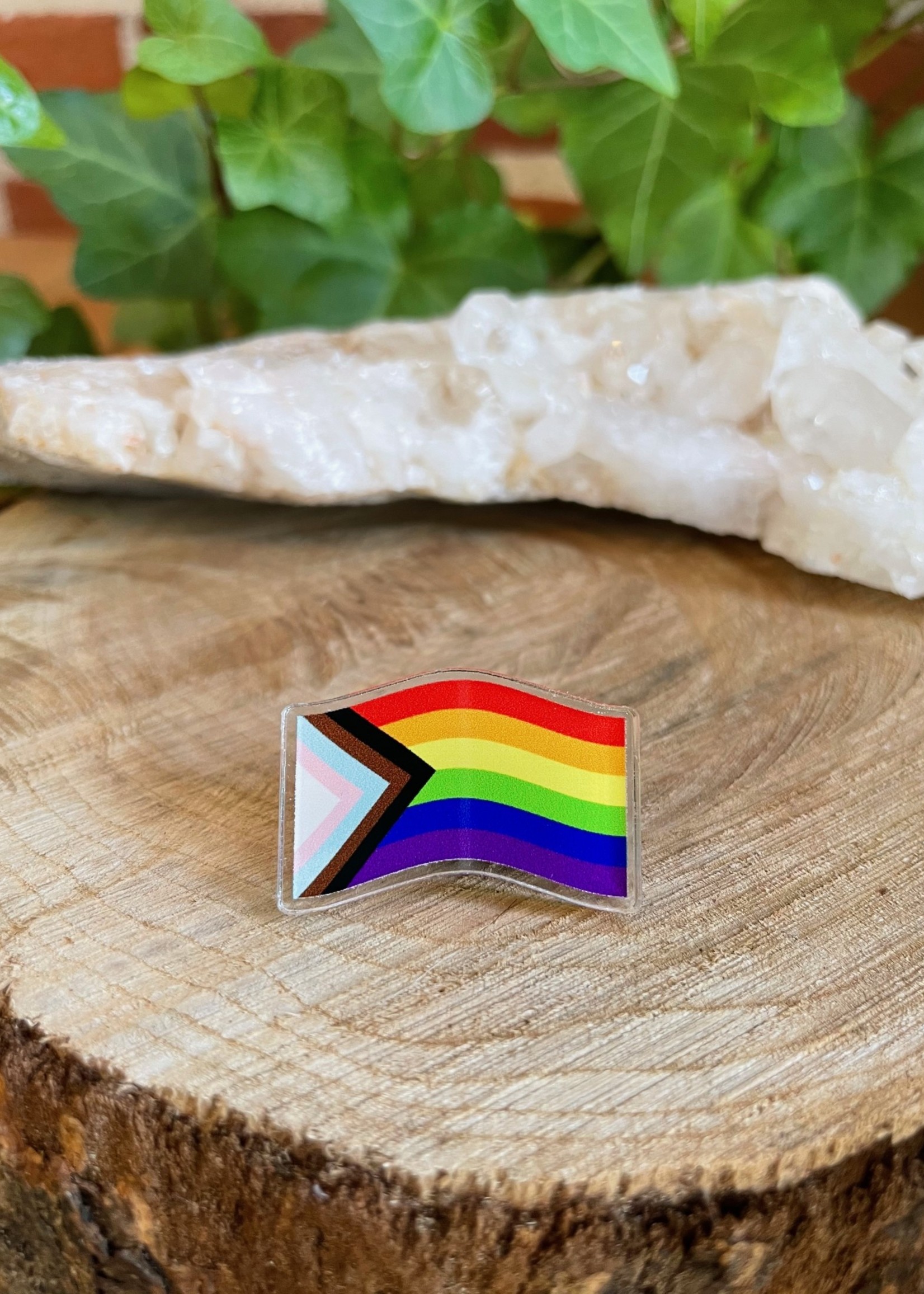 Acrylic Pin - Pride Flag