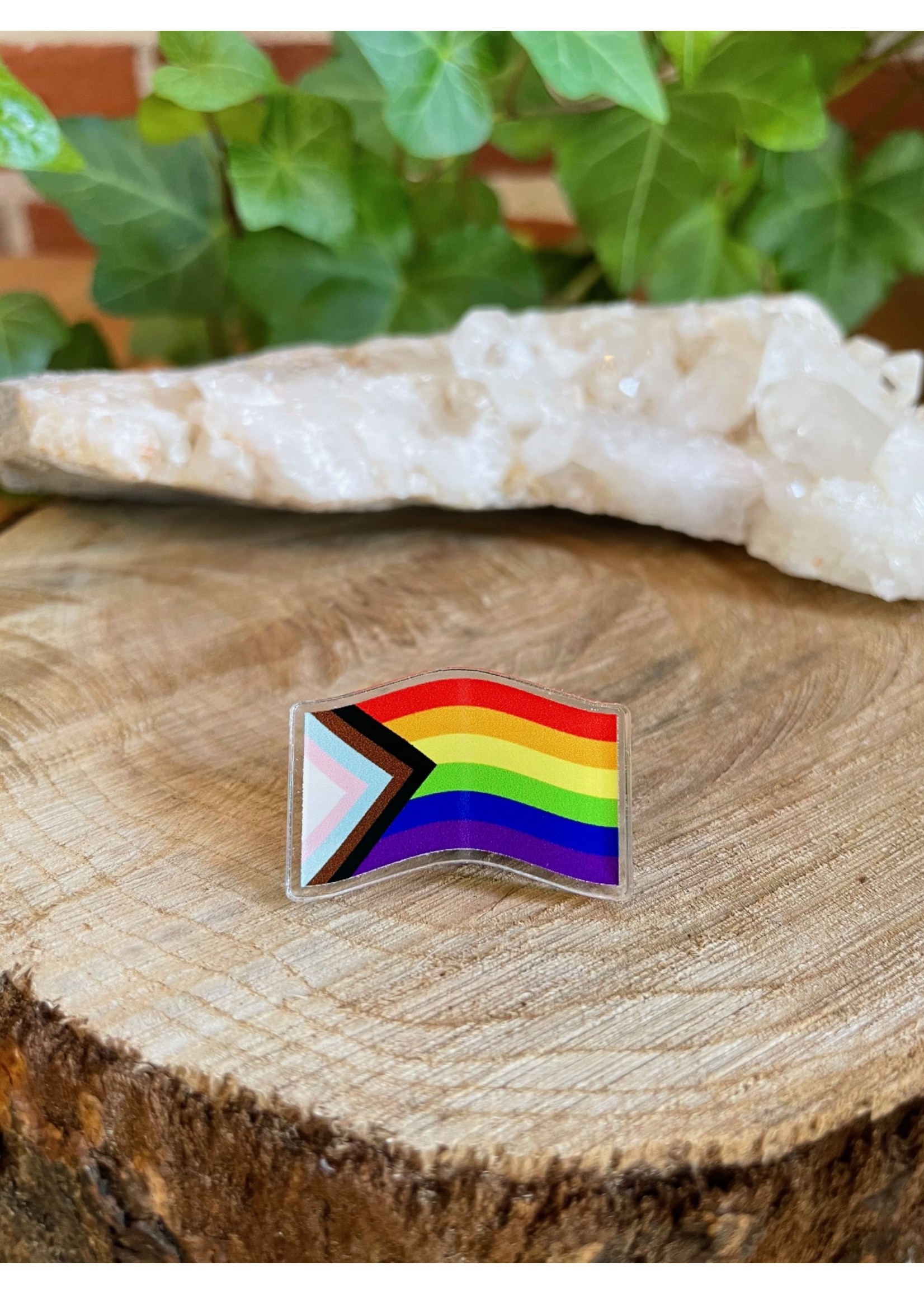 Tangled Up In Hue Acrylic Pin - Pride Flag
