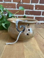 wood yarn bowl