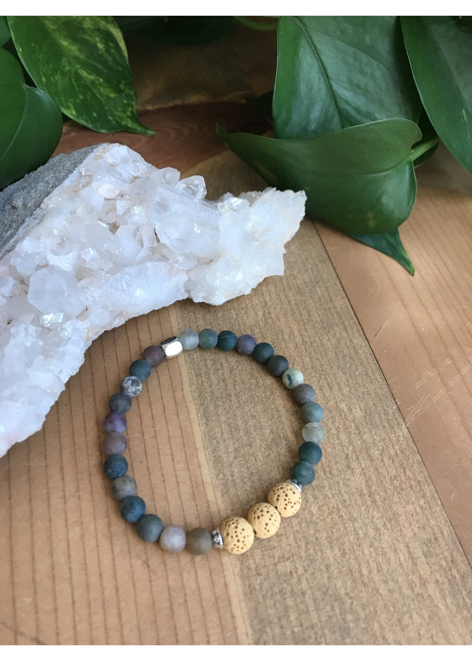 Stretch lava stone bracelets