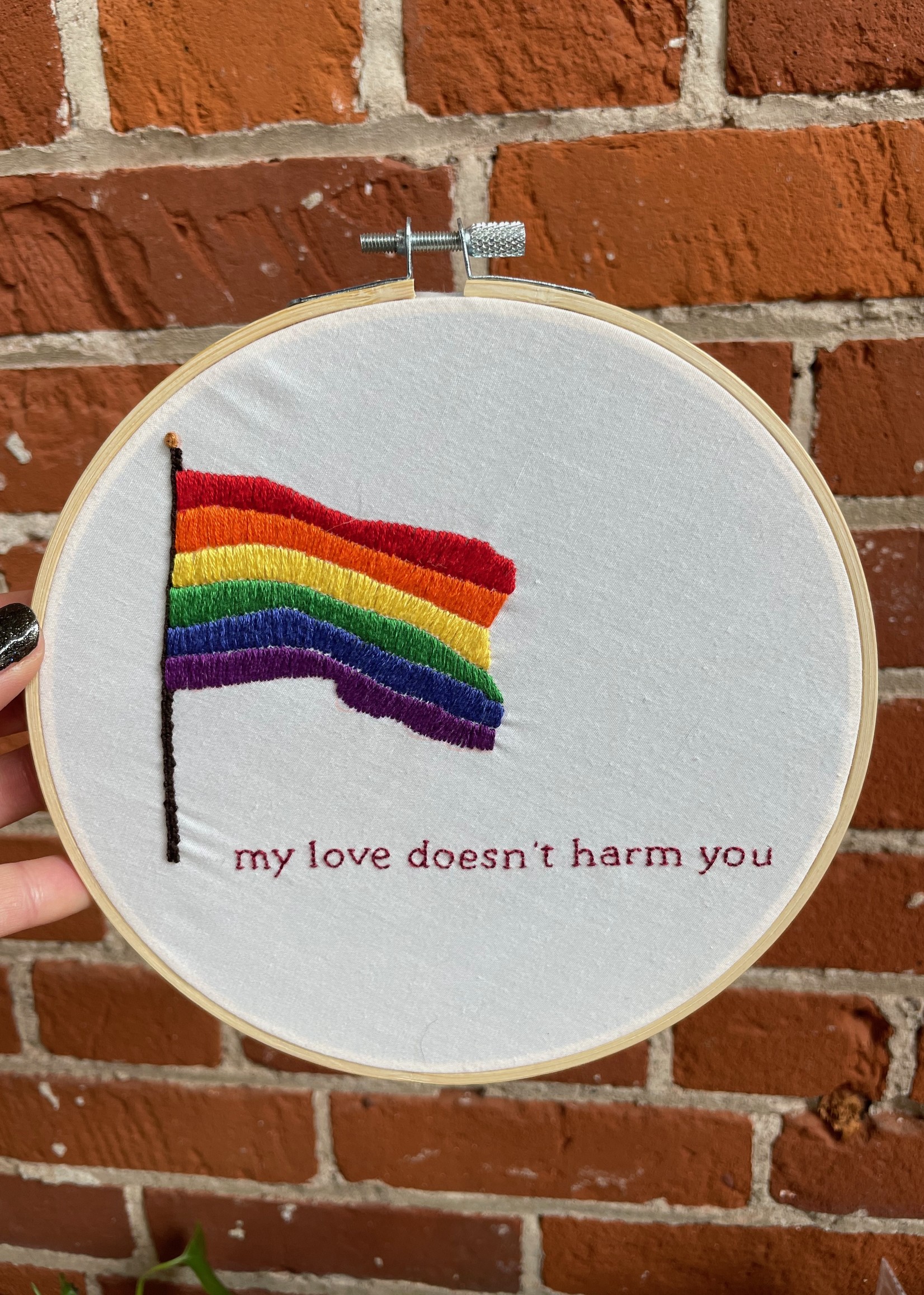My Love Doesn't Harm You Embroidery