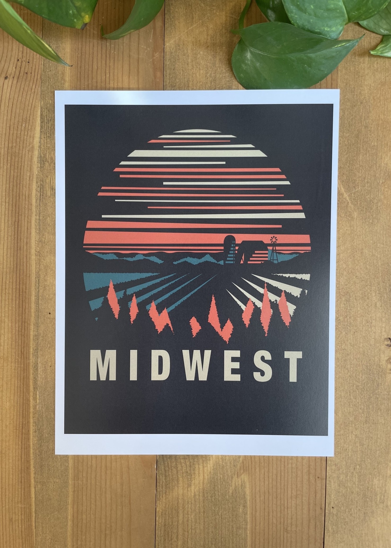Midwest Black Art Print