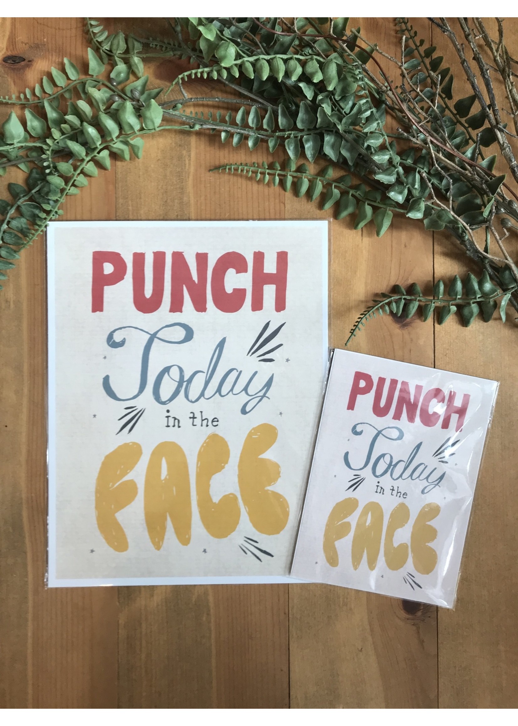 Tangled Up In Hue Punch Today in the Face Art Print