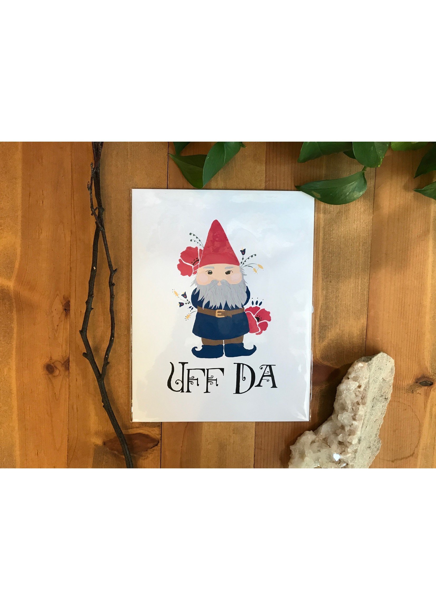 Tangled Up In Hue Uff Da Gnome Art Print