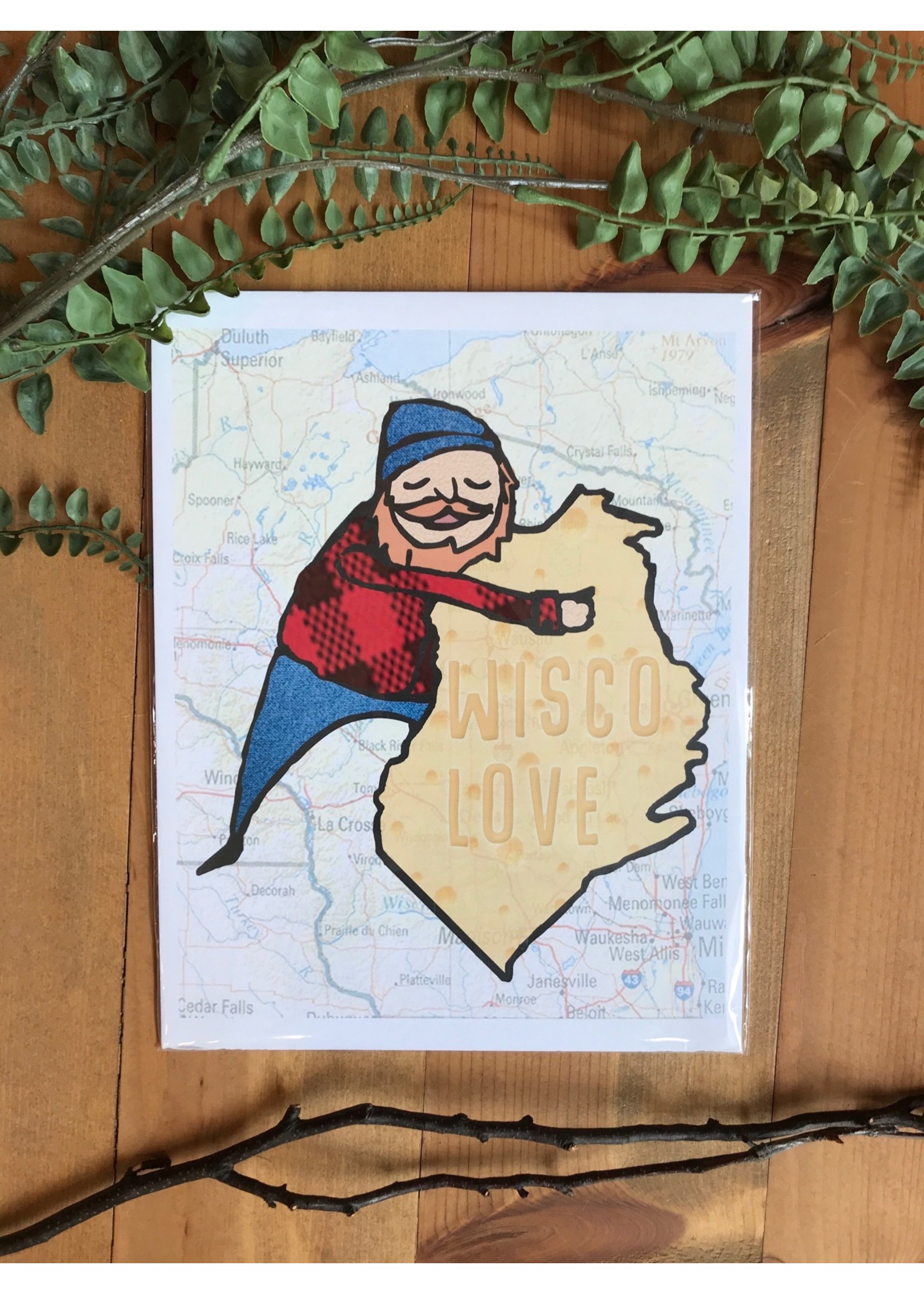 Tangled Up In Hue Wisco Love Lumberjack Art Print