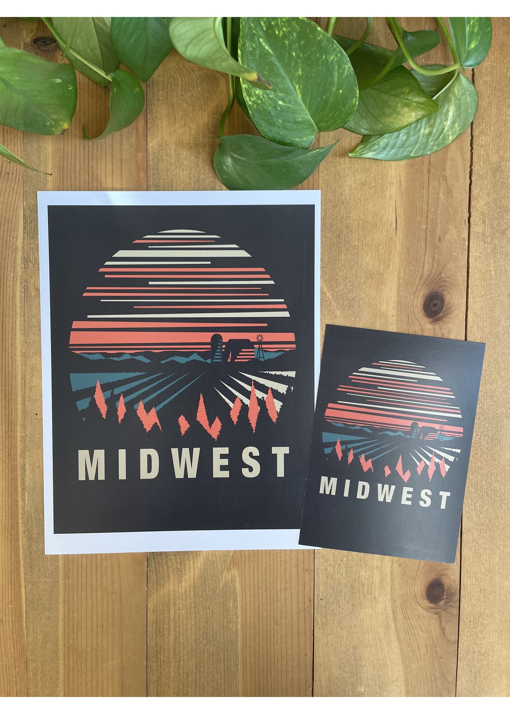 Tangled Up In Hue Midwest Black Art Print