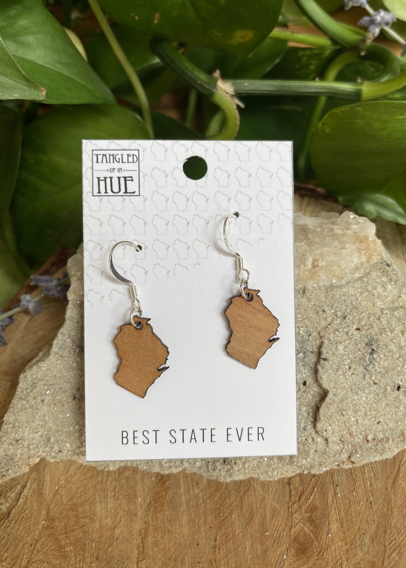 Best State Wisconsin Dangle Earrings