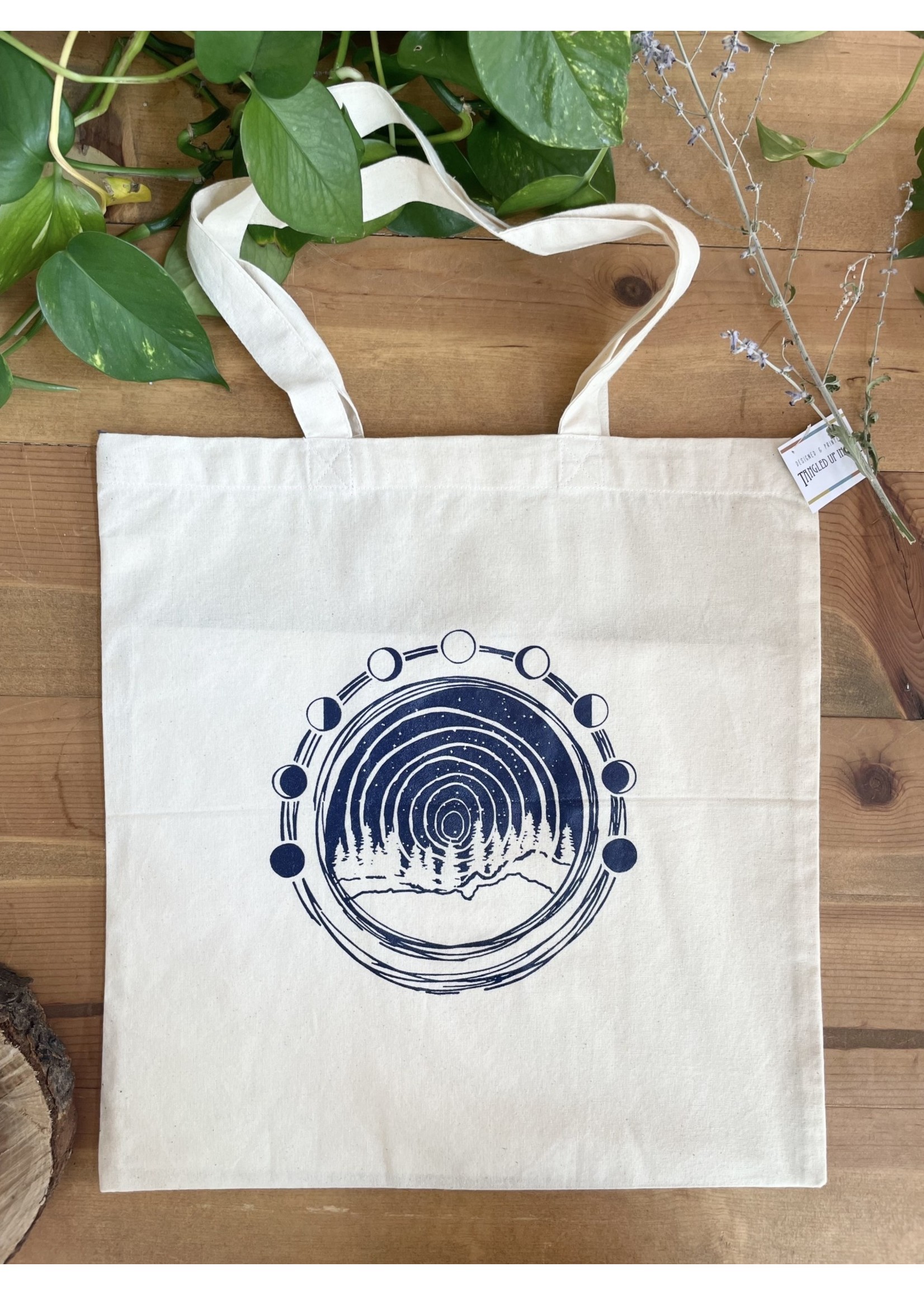 Tangled Up In Hue Tote Bag - Moon Over Midwest