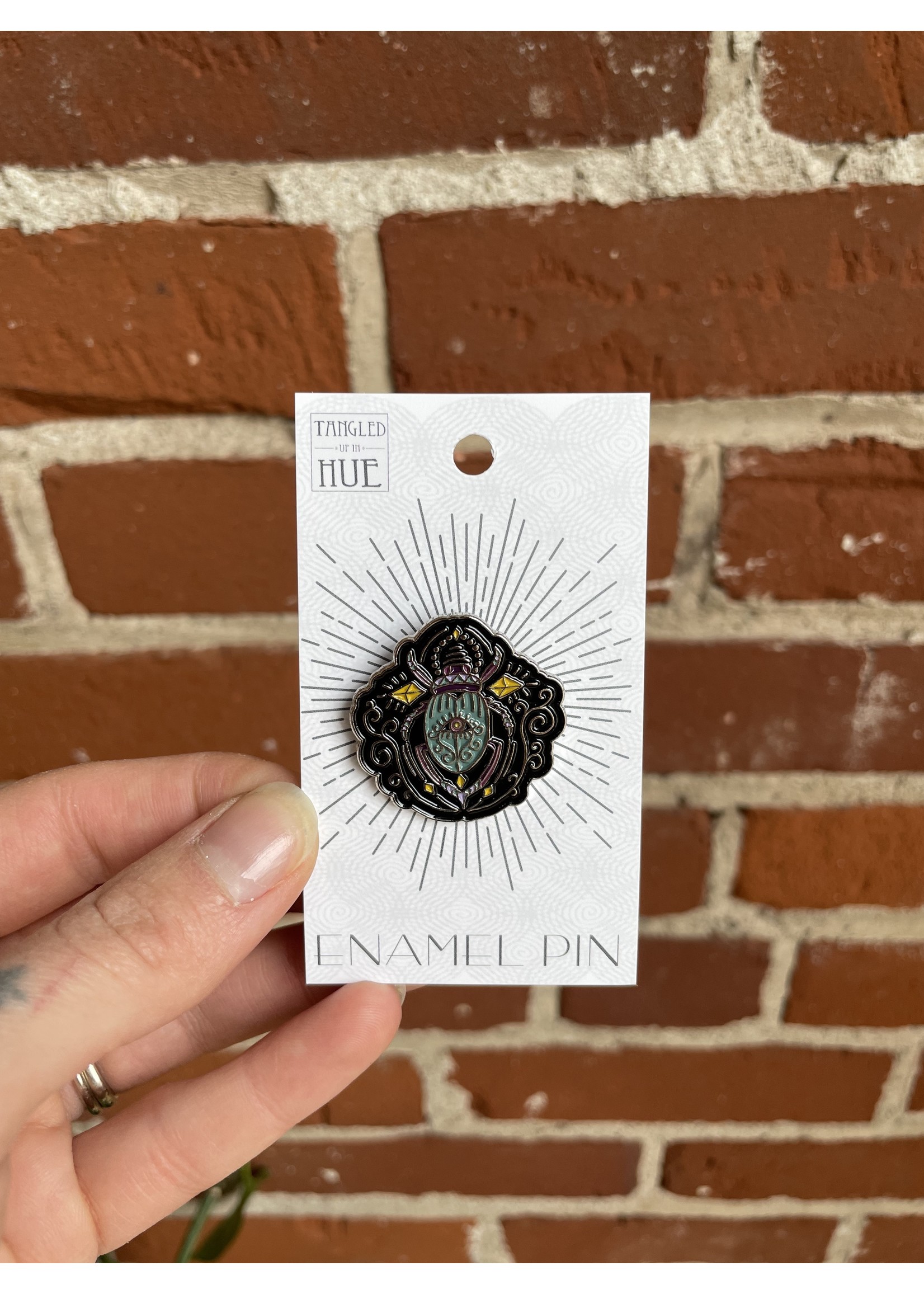 Tangled Up In Hue Enamel Pin - Eyes Wide Beetle