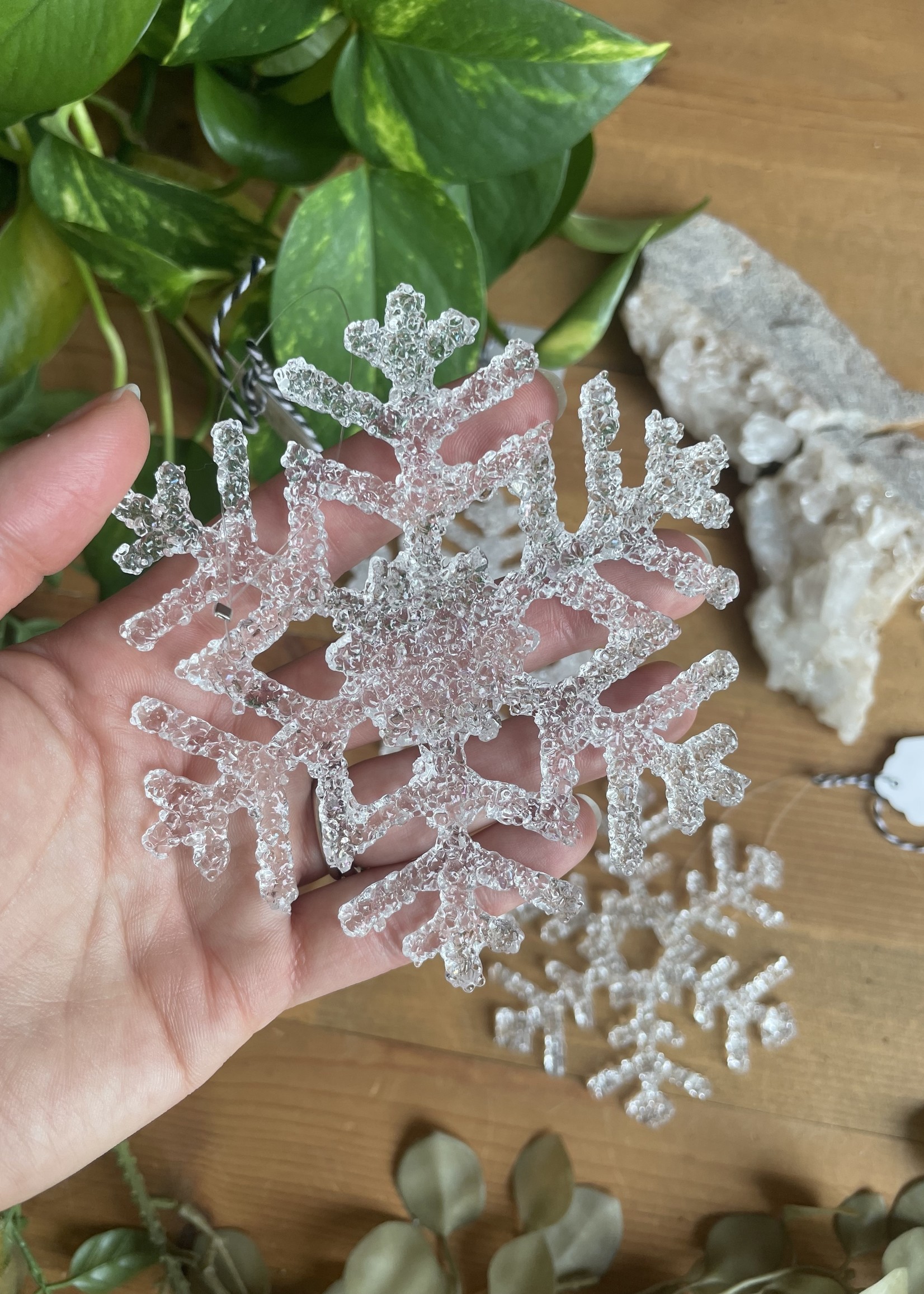 Modern Glass Designs Glass Snowflake Ornaments