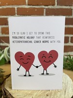 Tangled Up In Hue Greeting Card - Problematic Holiday