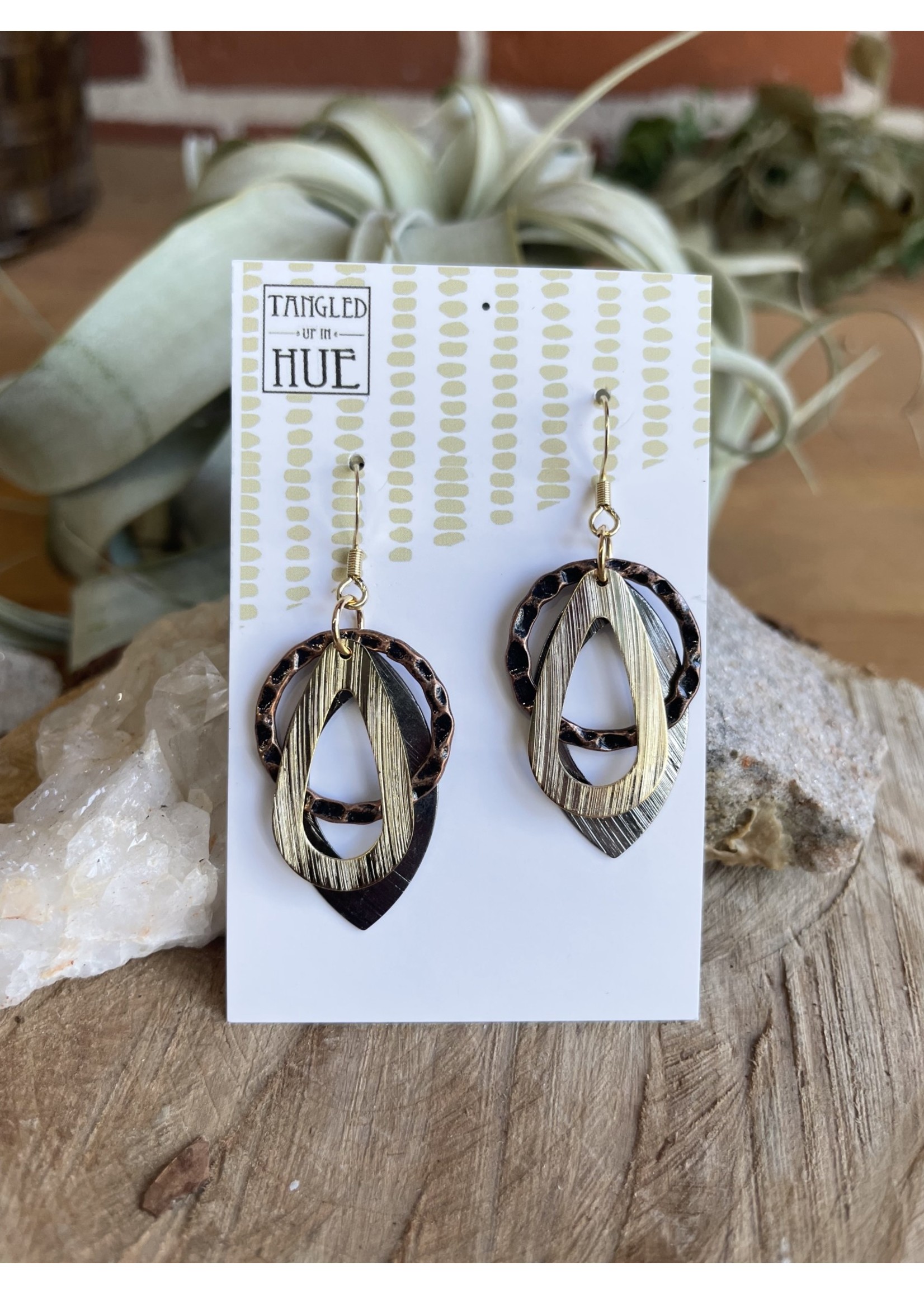 Tangled Up In Hue Metal Component Earrings