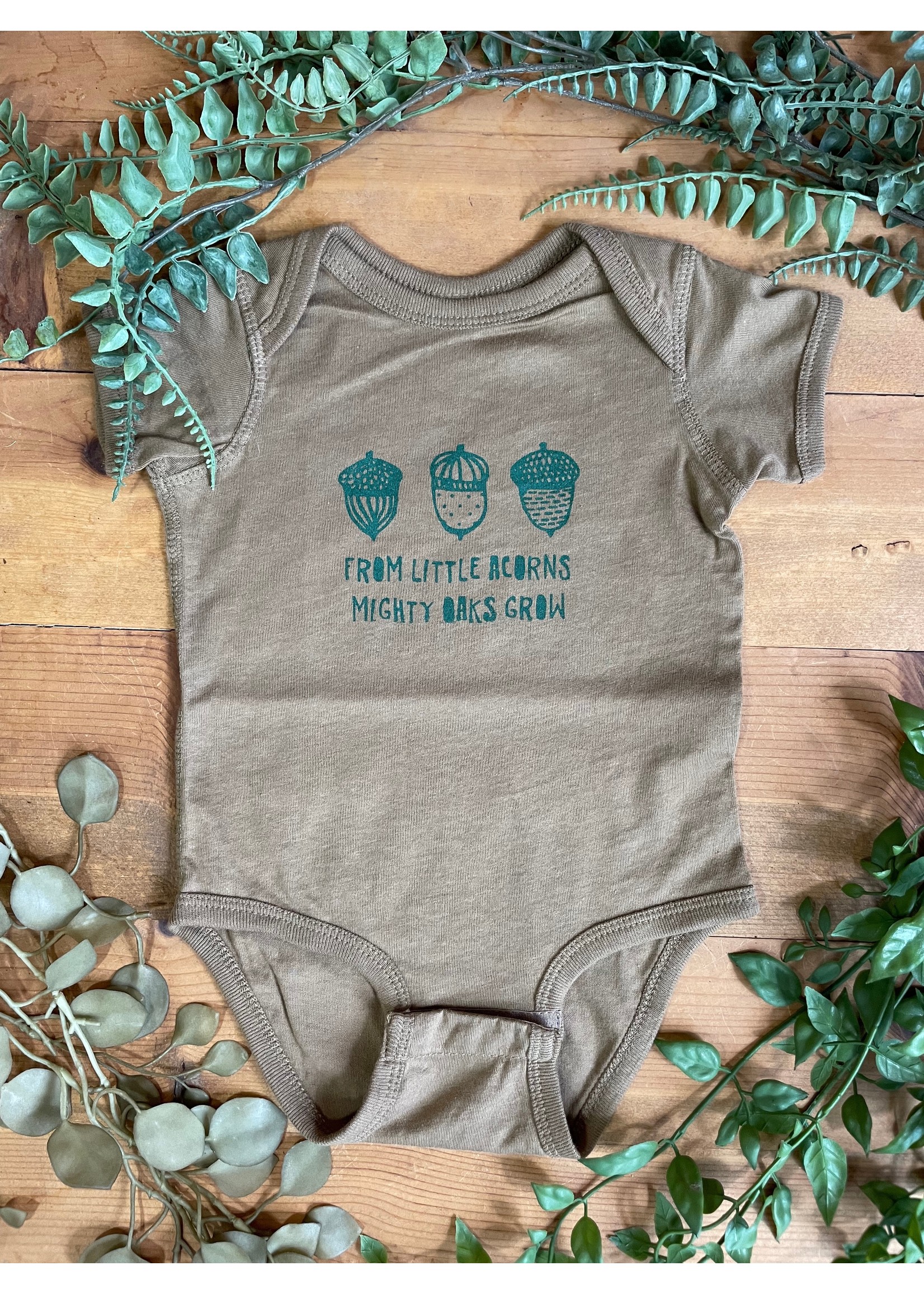 Tangled Up In Hue From Tiny Acorns, Might Oaks Grow Baby Body Suit