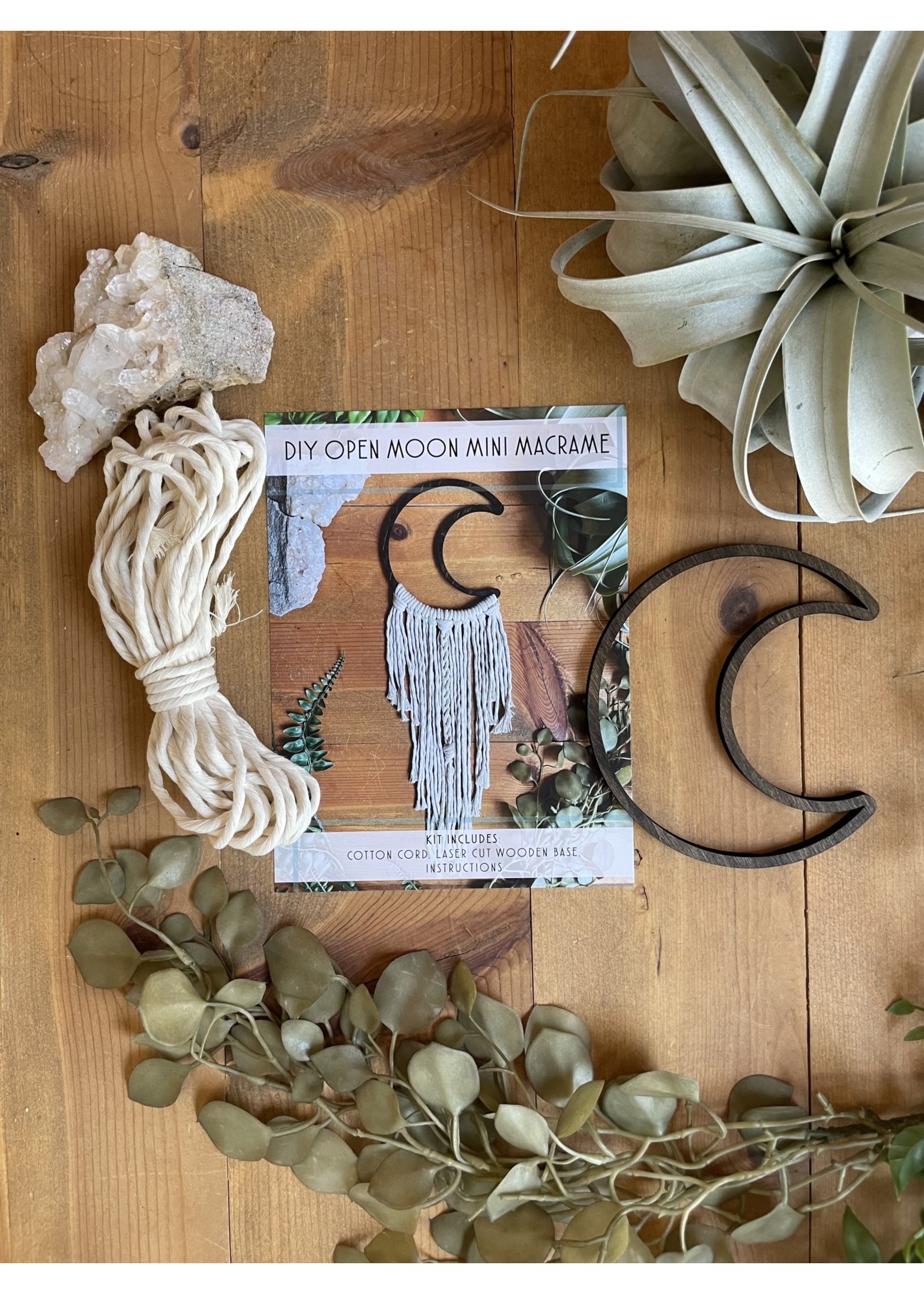 Mini Open Moon DIY Macrame Kit