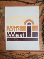 Screen Print 11x14 The Mid-West Silo