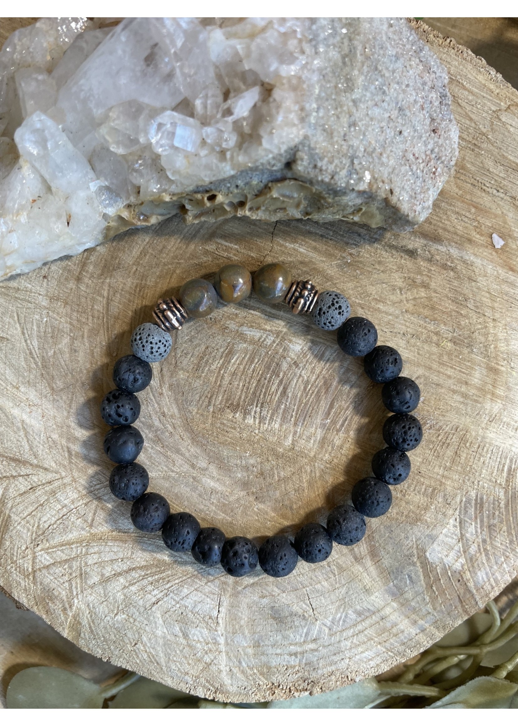 Lava Stone Diffuser Bracelet (White)