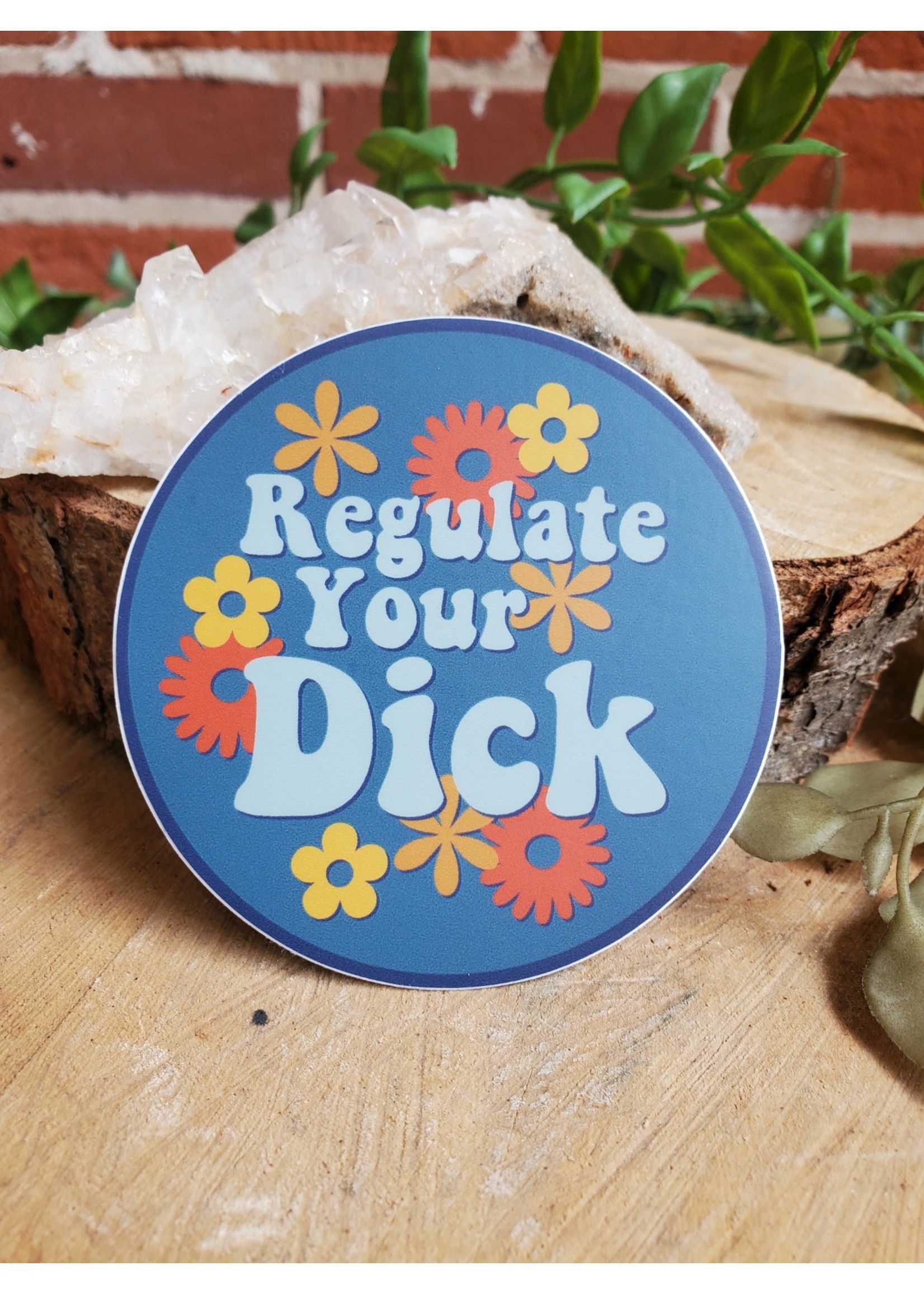 Tangled Up In Hue Sticker - Regulate Your Dick