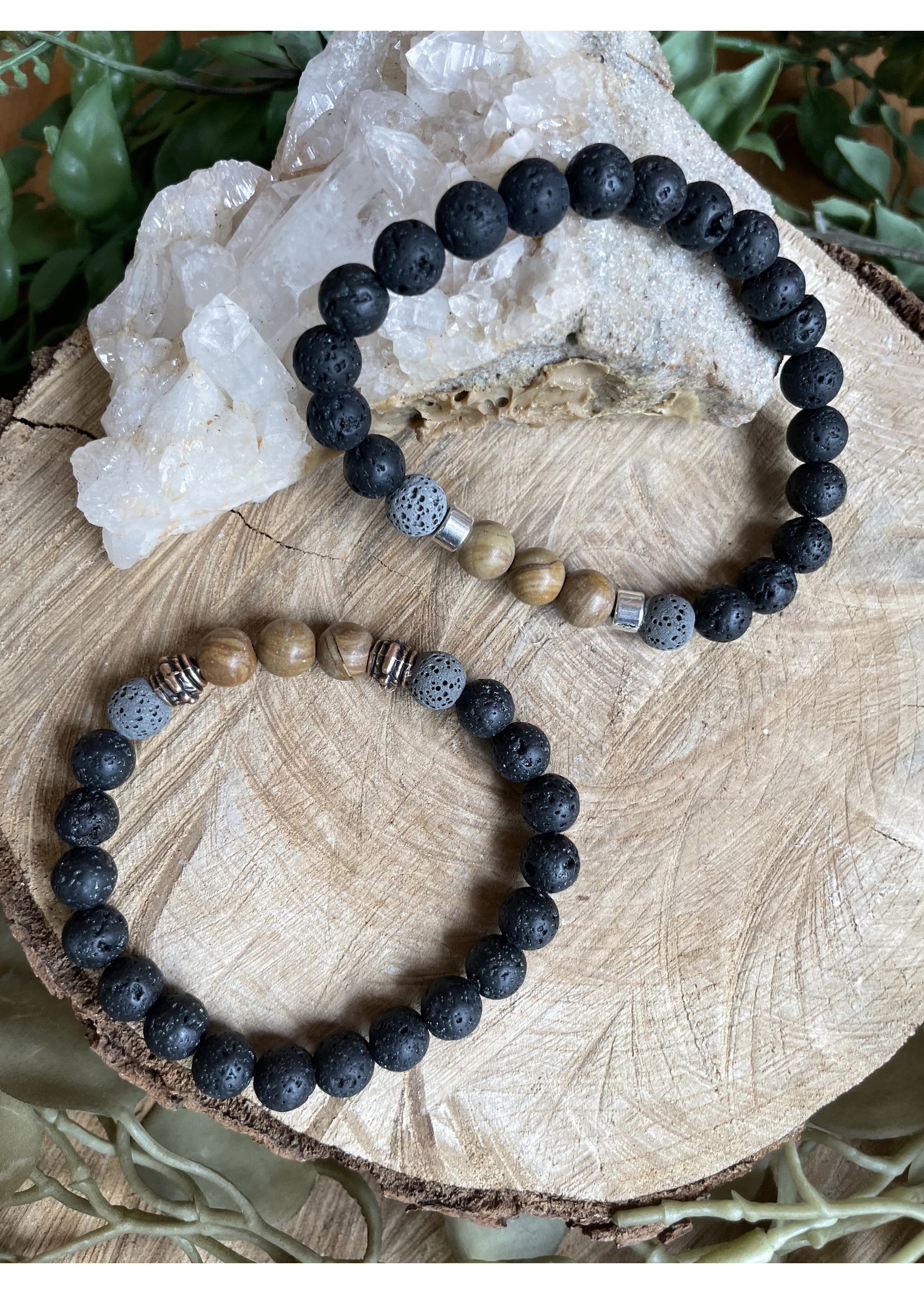 Lava Stone Diffuser Bracelet (White)