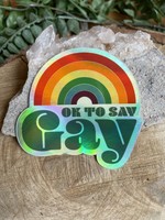 Tangled Up In Hue Sticker - Okay To Say Gay Holographic