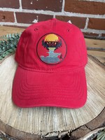 Tangled Up In Hue Hat - Curved Bill Fish: Red