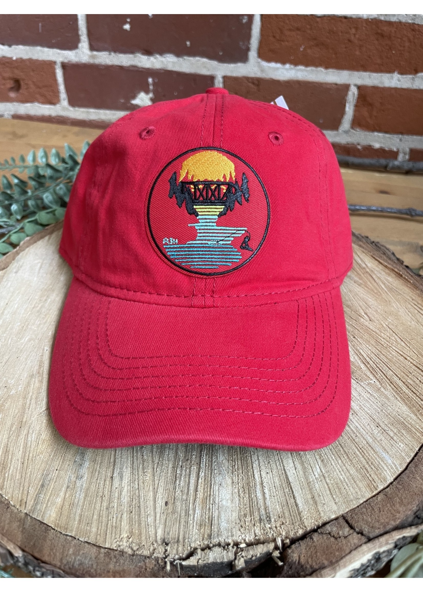 Tangled Up In Hue SALE Hat - Curved Bill Fish: Red