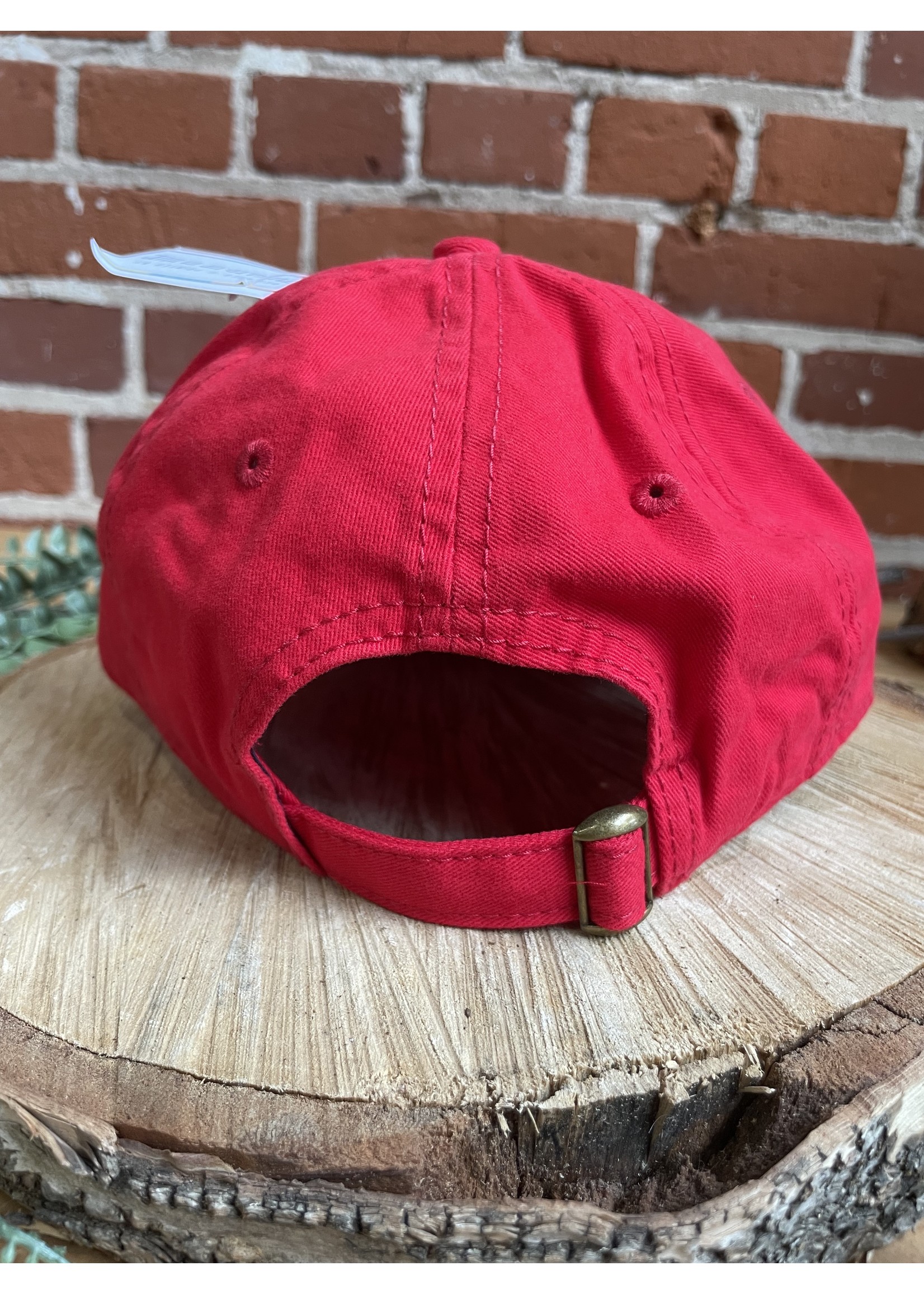 Tangled Up In Hue Hat - Curved Bill Fish: Red