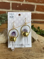 Amethyst & Quartz Crystal Earrings