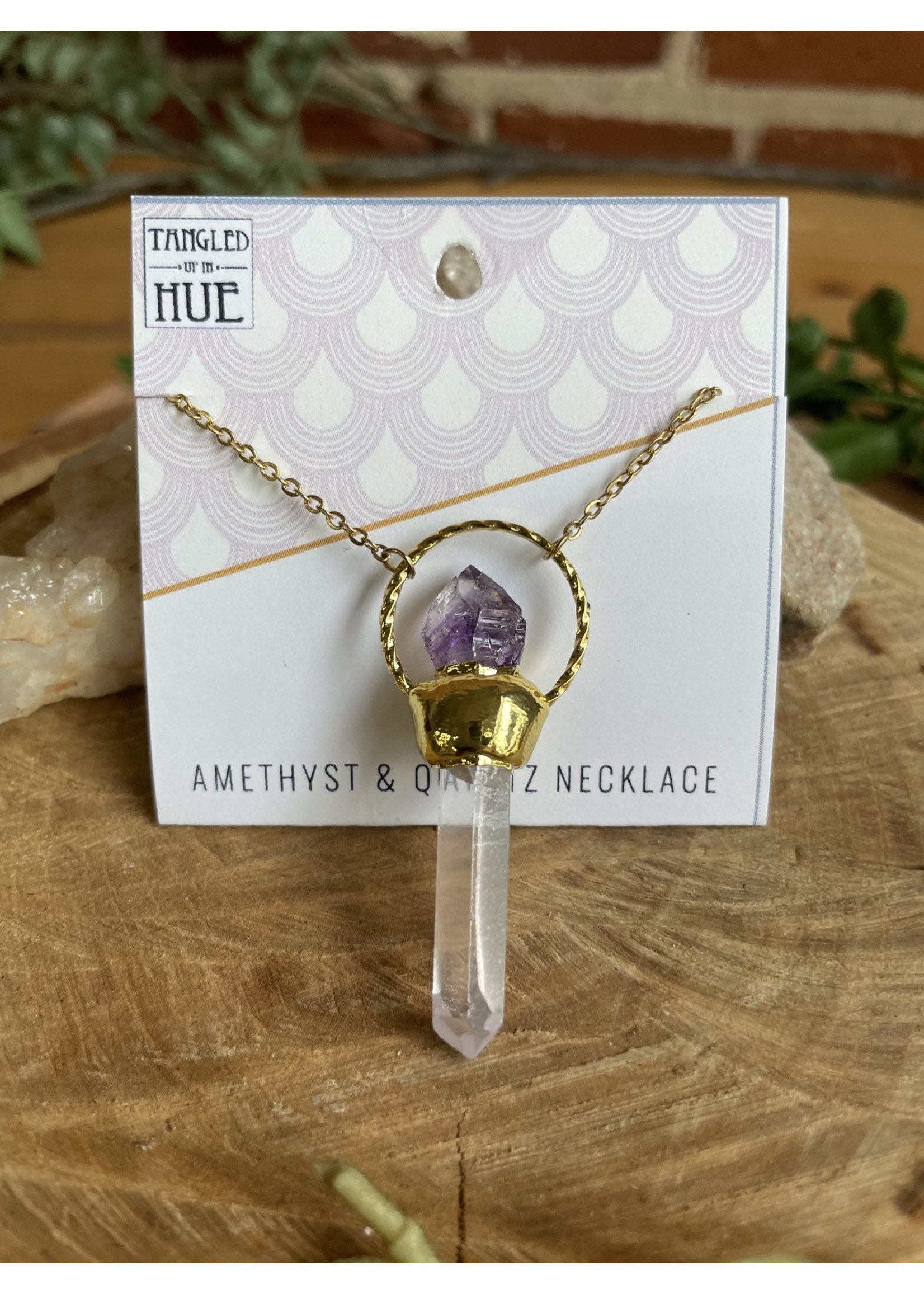 Amethyst & Quartz Crystal Necklace