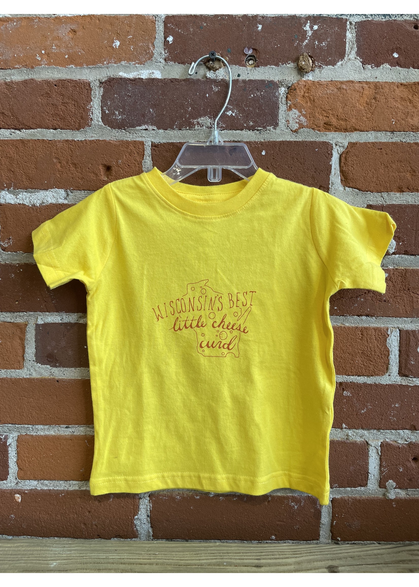 Tangled Up In Hue Wholesale Wisconsins Best Little Cheesecurd Yellow Youth T-Shirt