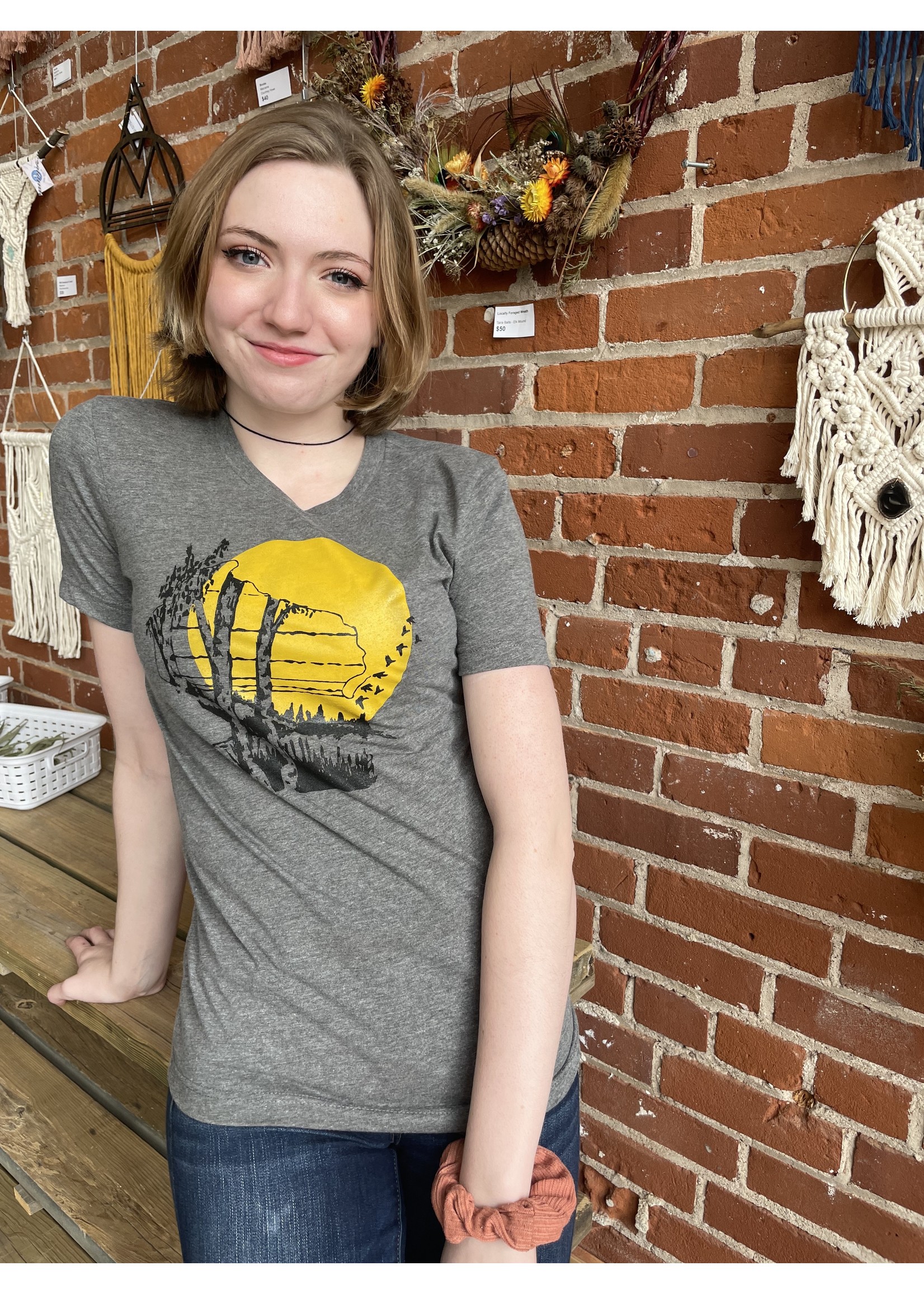 Tangled Up In Hue Wholesale Wisconsin Birch Grey T-Shirt