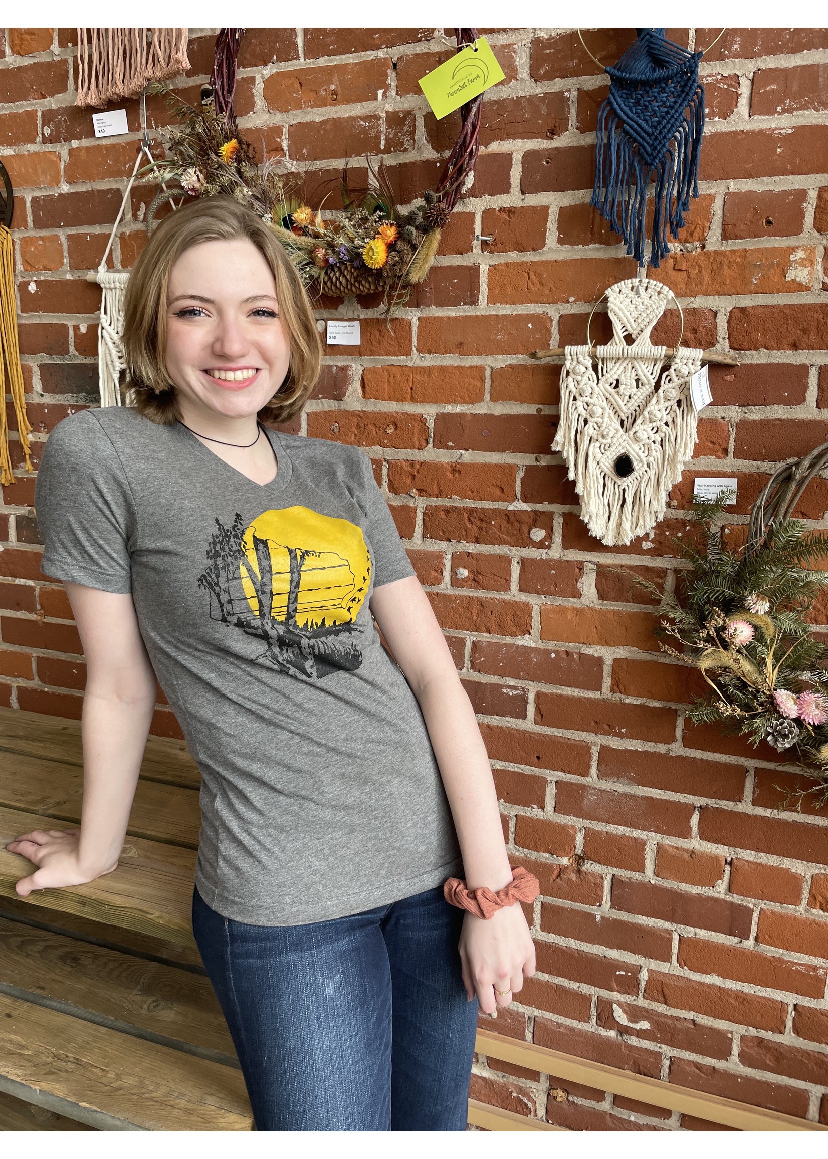 Tangled Up In Hue Wholesale Wisconsin Birch Grey T-Shirt
