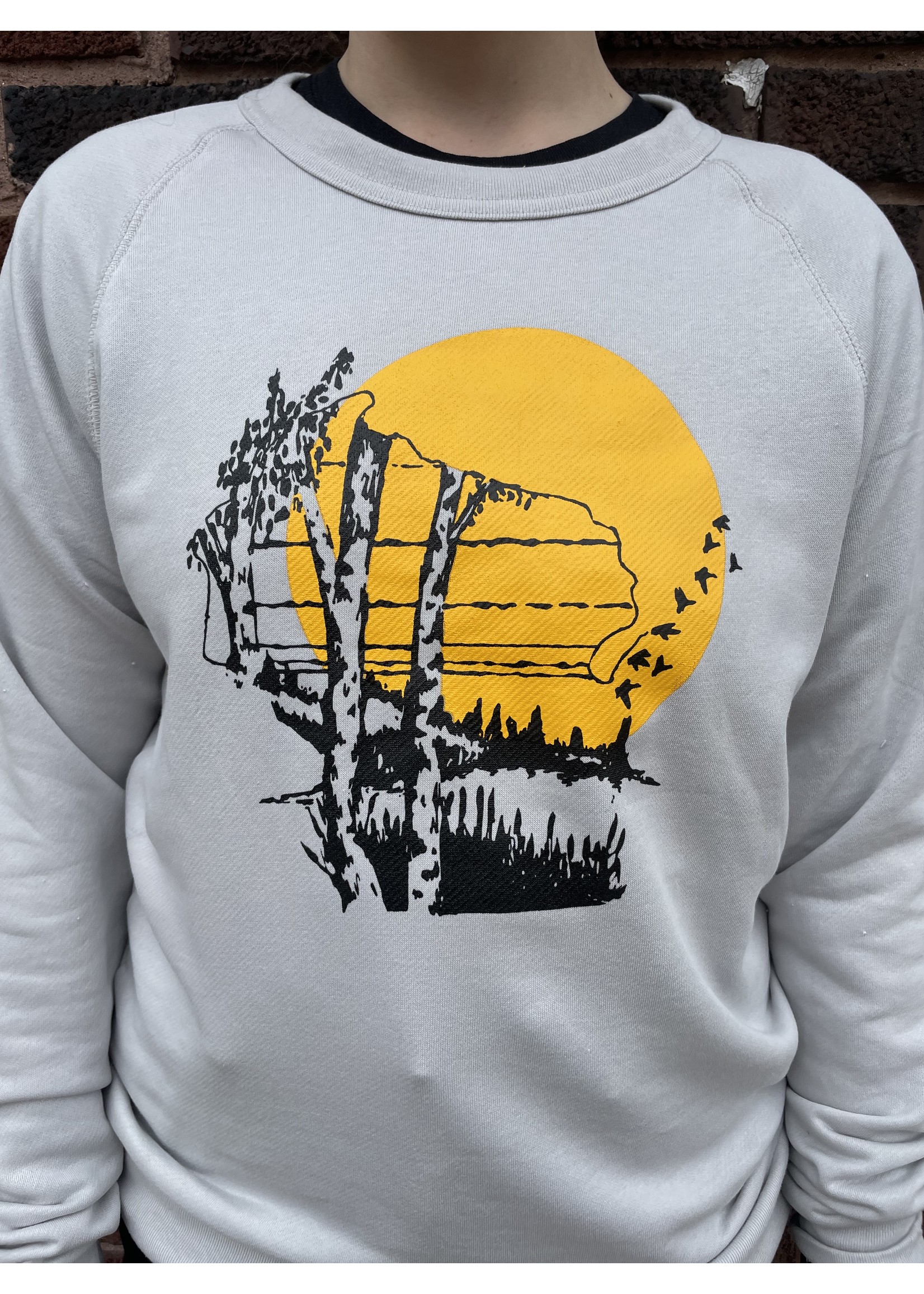 Tangled Up In Hue Wholesale Wisconsin Birch Adult Crewneck Sweatshirt