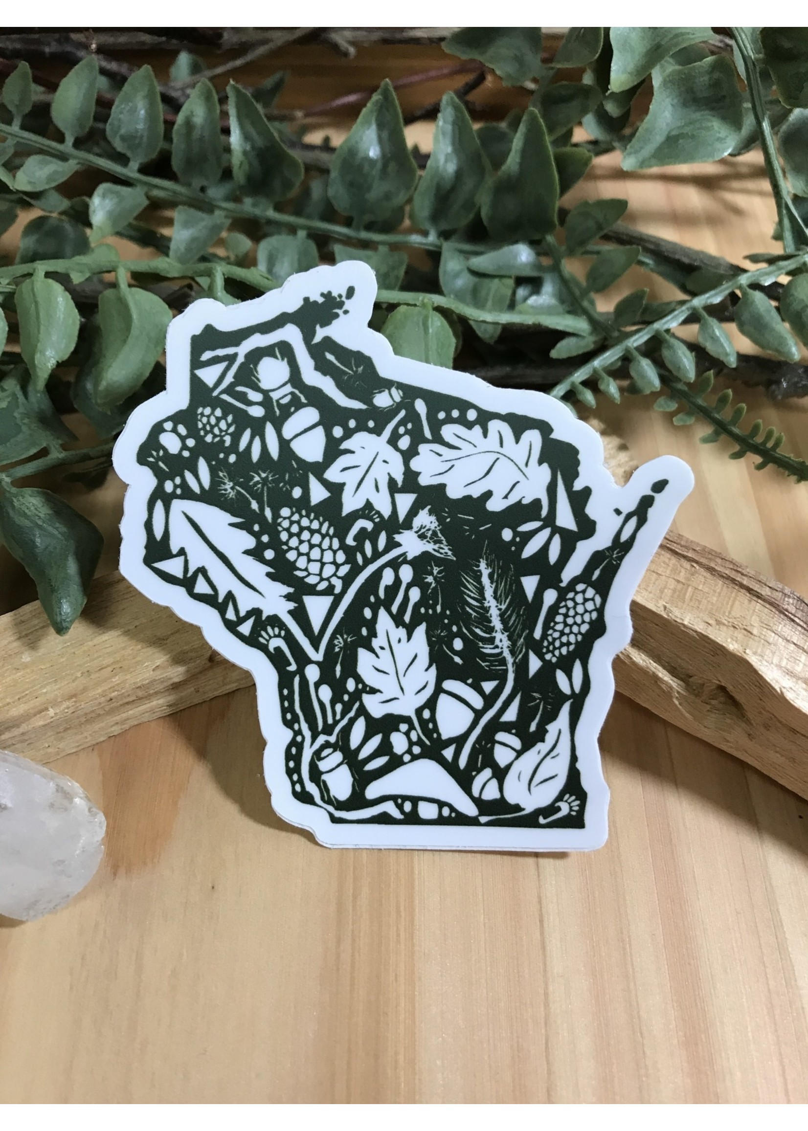 Tangled Up In Hue Wholesale Sticker - WI Nature Green