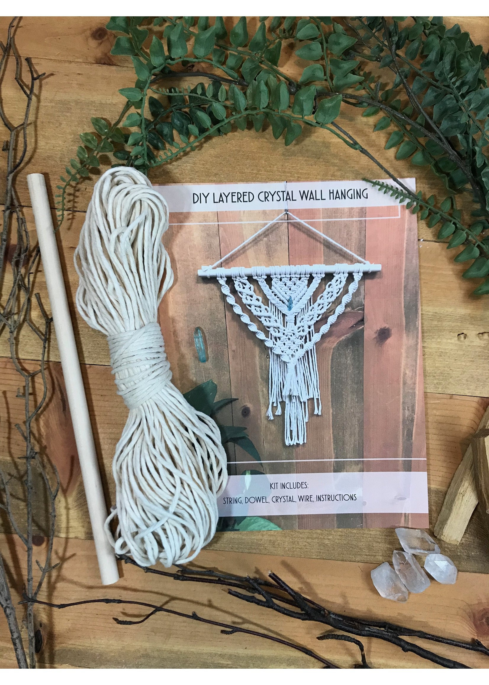 Wholesale DIY Macrame Layered Crystal Wall Hanging Kit