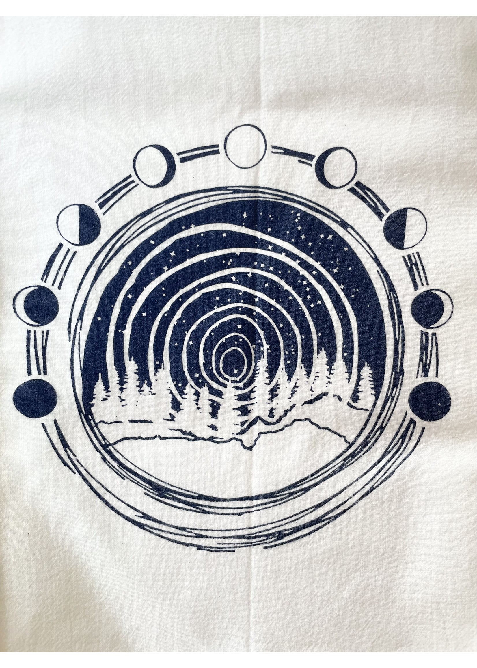 Tangled Up In Hue Wholesale Screen Printed Dish Towel -  Moon Over Midwest