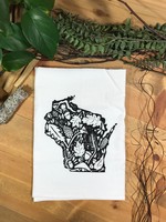 Tangled Up In Hue Wholesale Screen Printed Dish Towel Wisconsin Nature