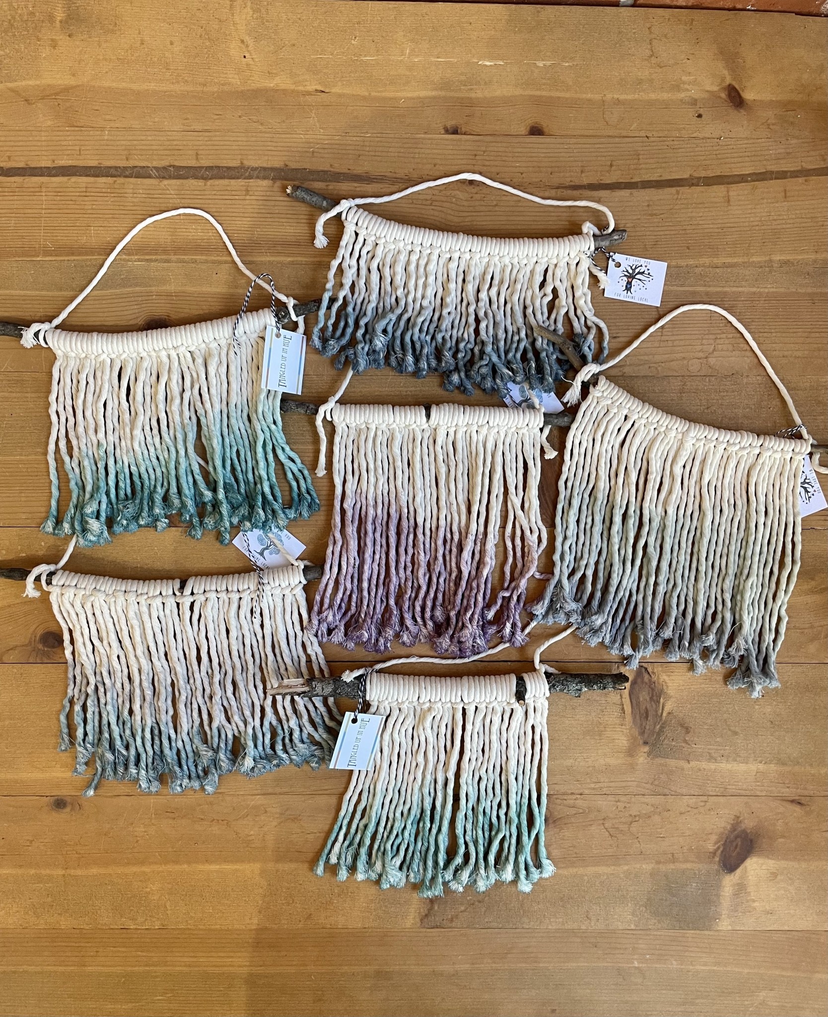 DIY Macrame Layered Crystal Wall Hanging Kit - Tangled Up In Hue