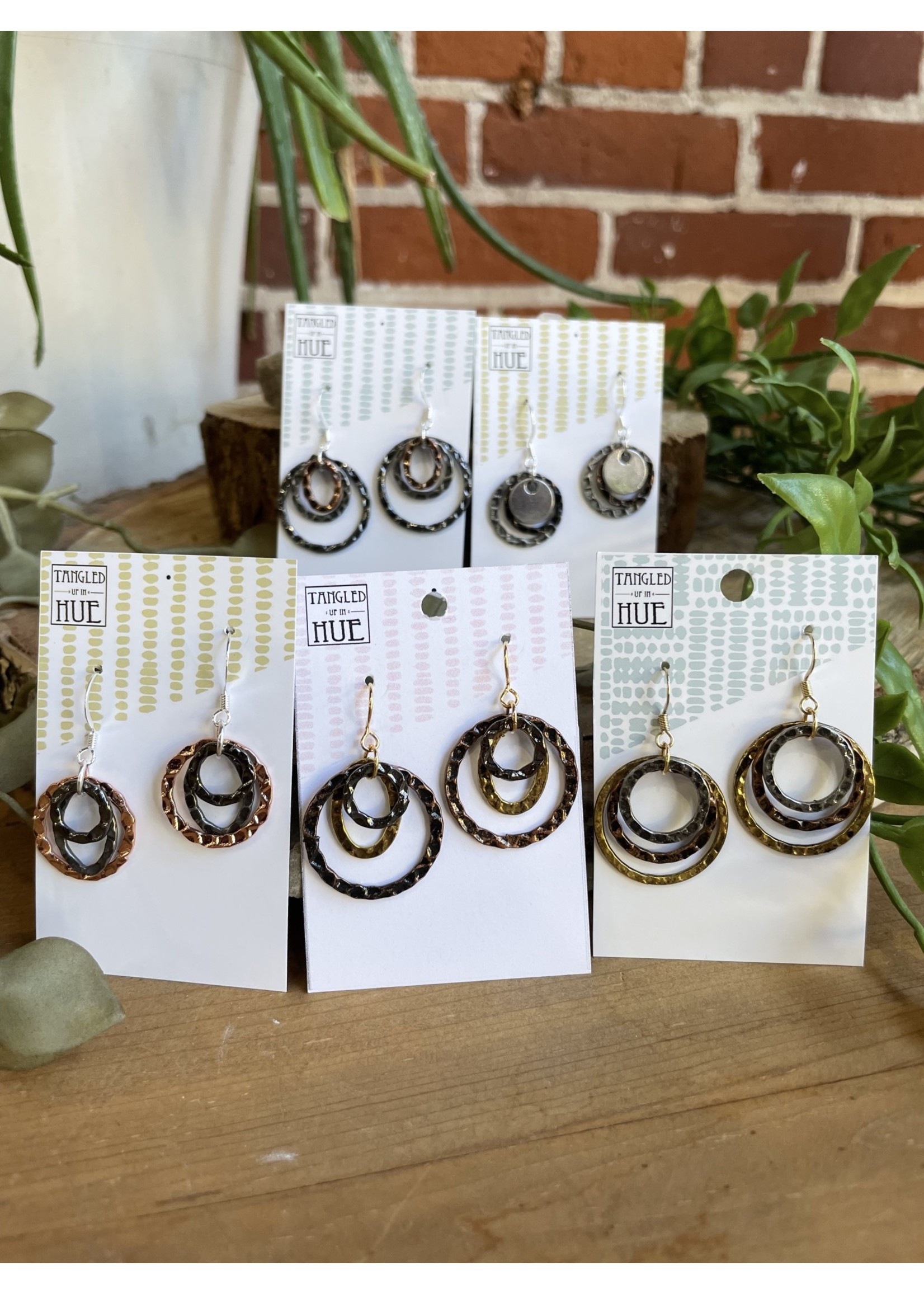 Tangled Up In Hue Wholesale Metal Component Earrings In Circles and Ovals