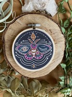Tangled Up In Hue Wholesale Mini Fabric Hoop Winking Moth