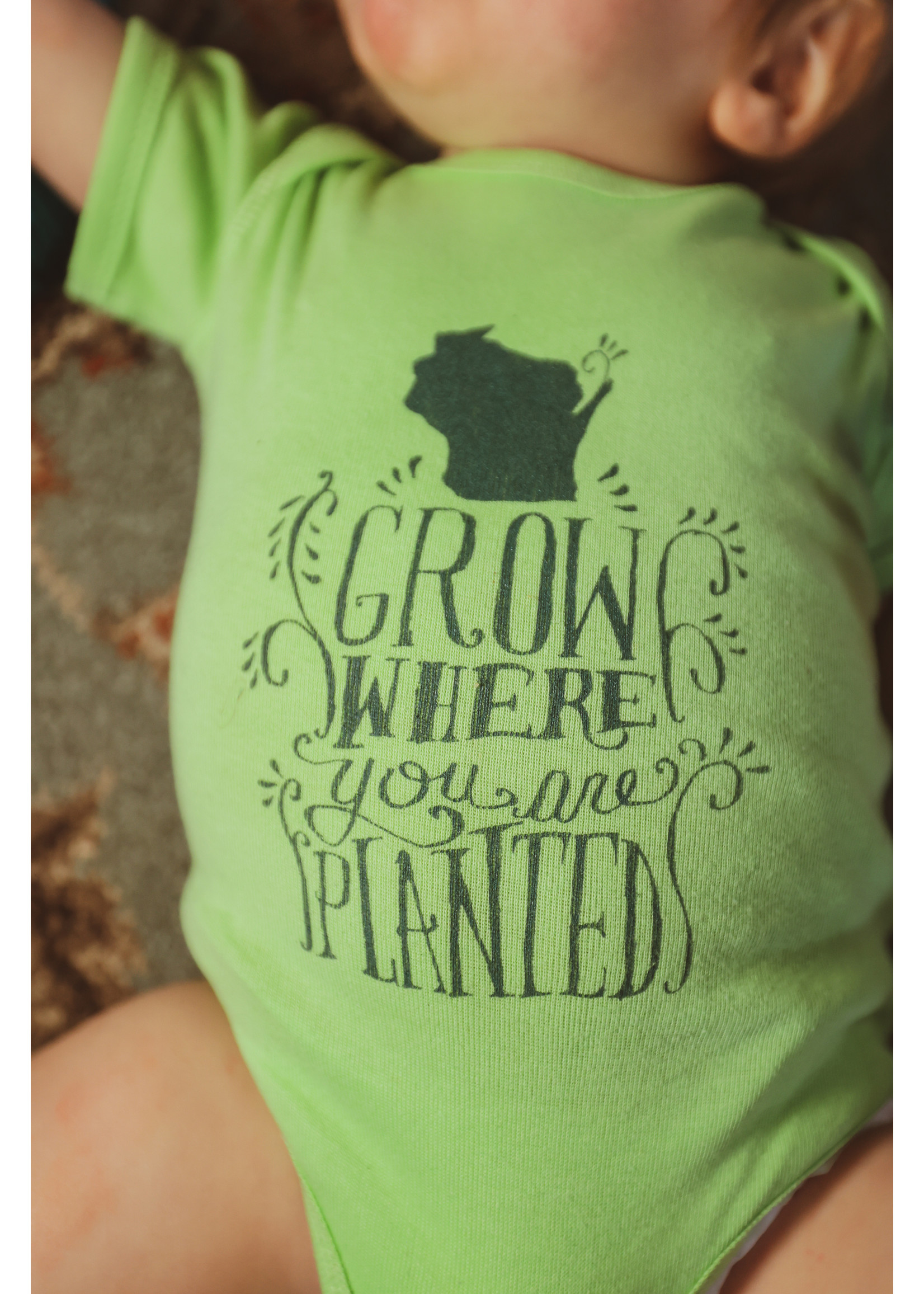 Tangled Up In Hue Wisconsin Grow Where You Are Planted Onesie