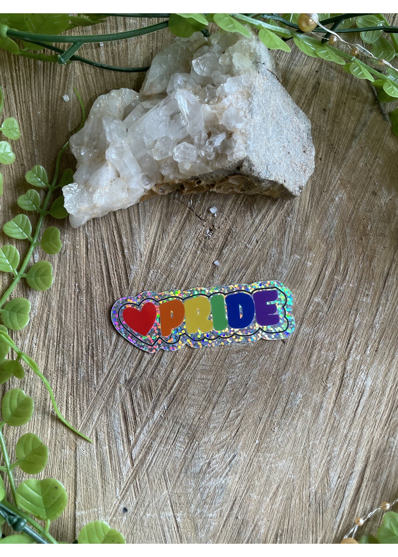 Tangled Up In Hue Sticker Heart Pride - Glitter
