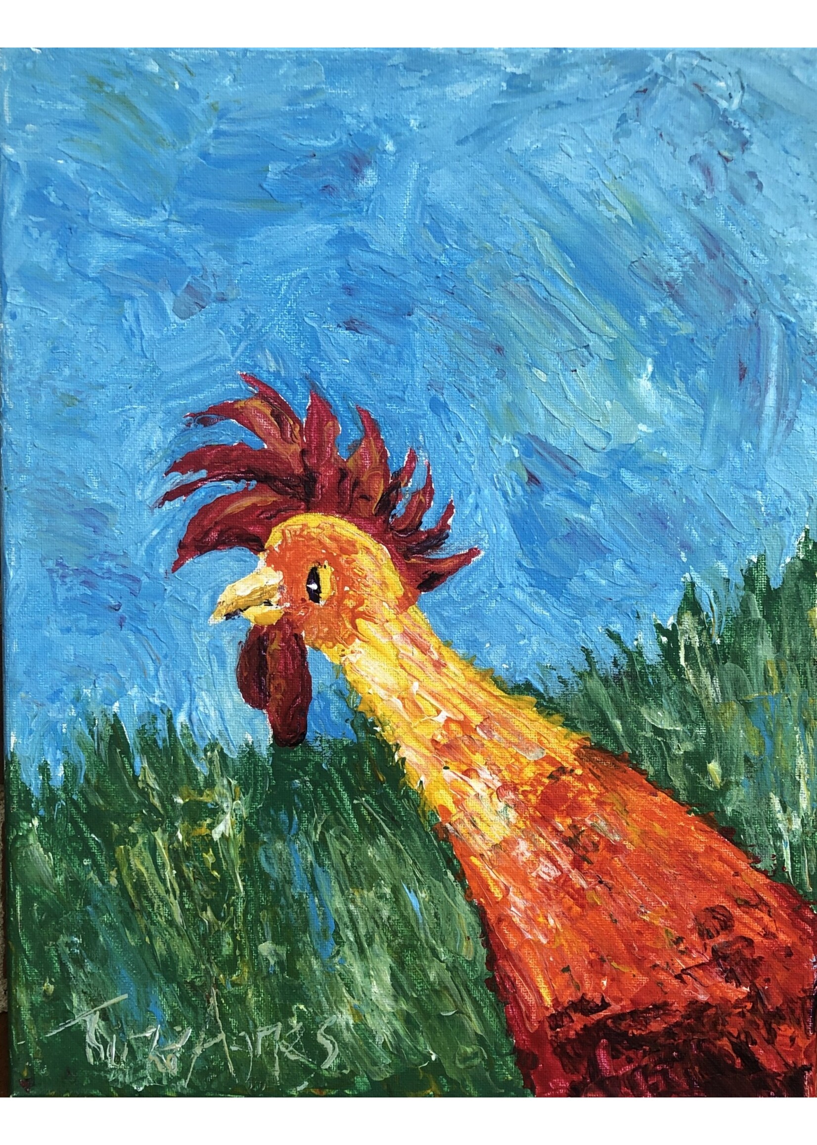 Canvas and Soul Plucky Chicken acrylic - 11x14