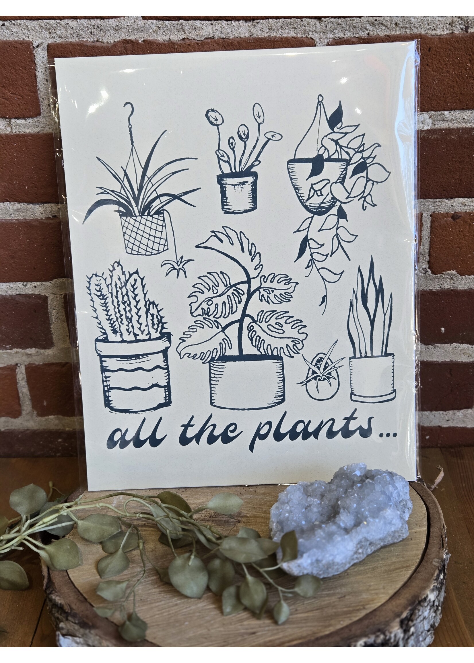Tangled Up In Hue Screen Print - All The Plants