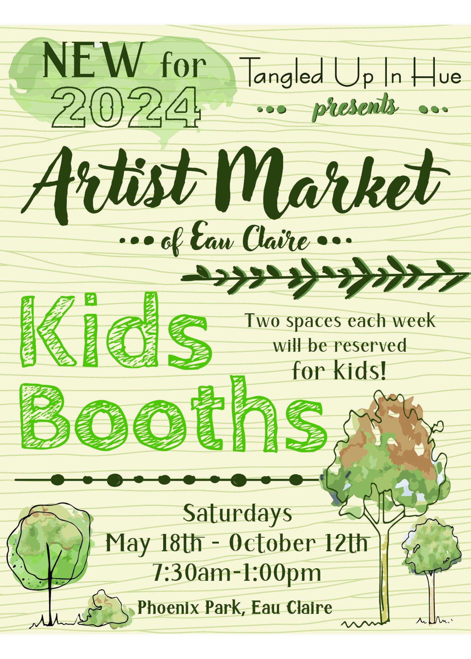 Tangled Up In Hue Artist Market 2024 - Kids Booths